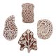 Set of 4 Piece New Mix Wooden Printing Blocks